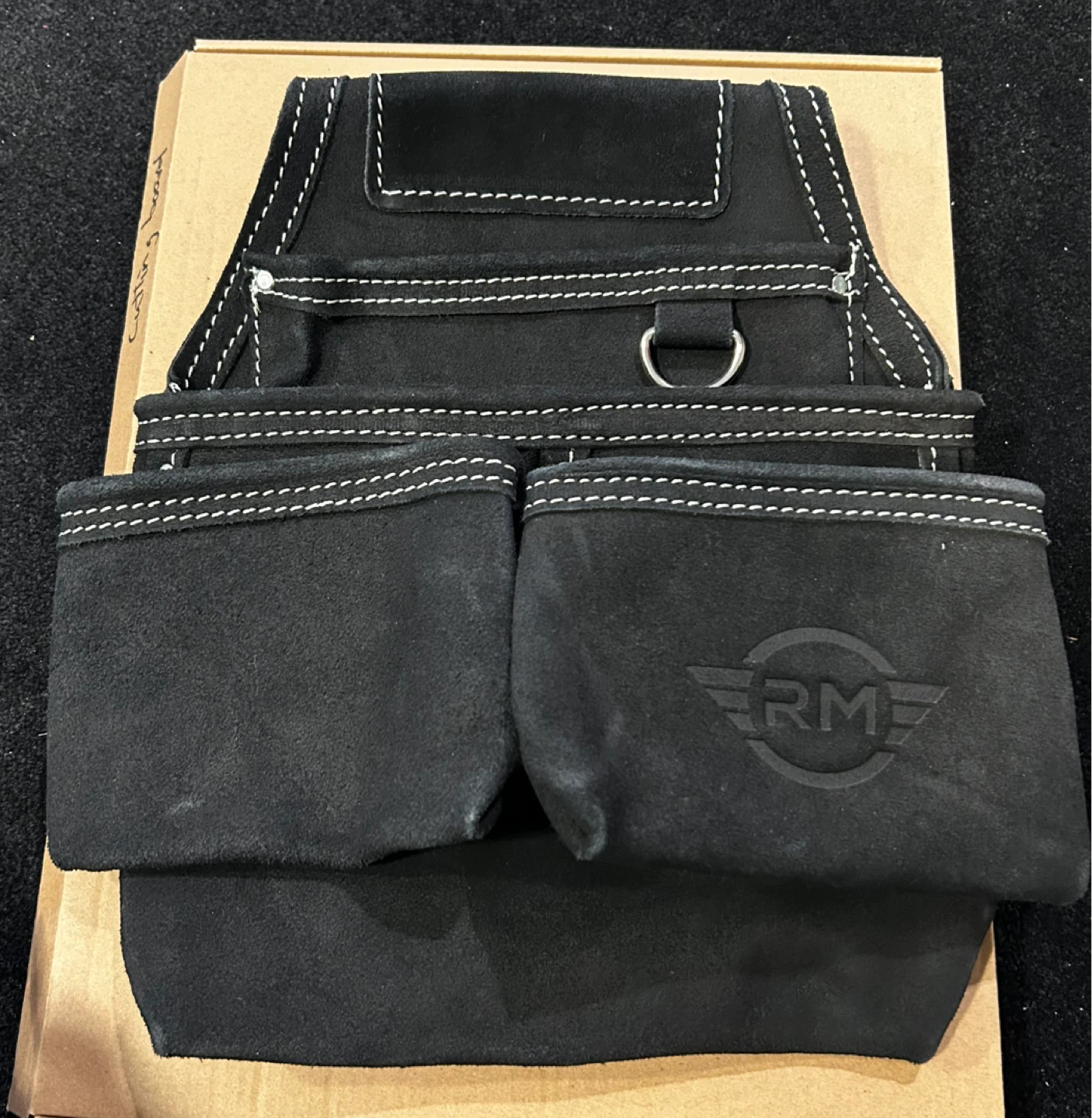 Black Suede Tool Belt Pouch
