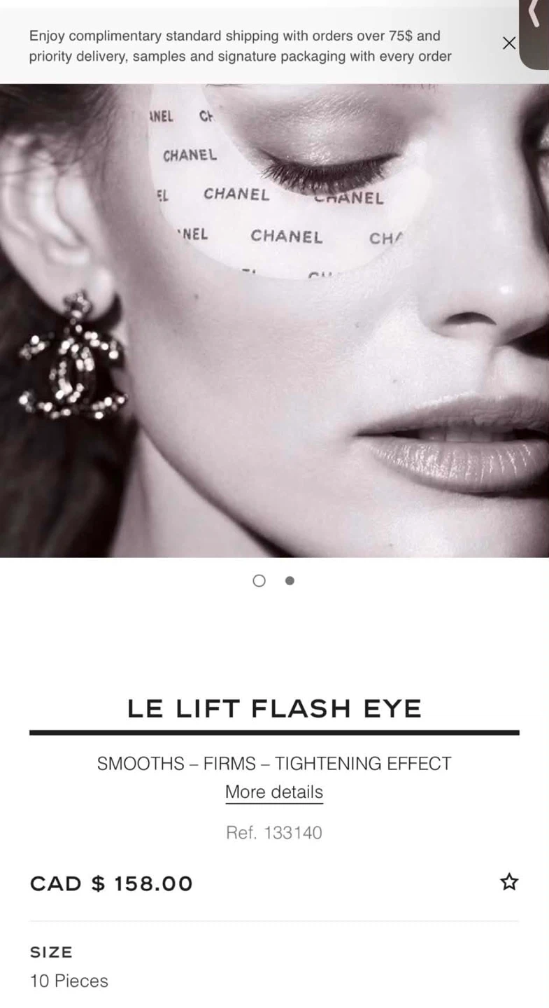 CHANEL Le Lift Flash Eye Patch Cream
