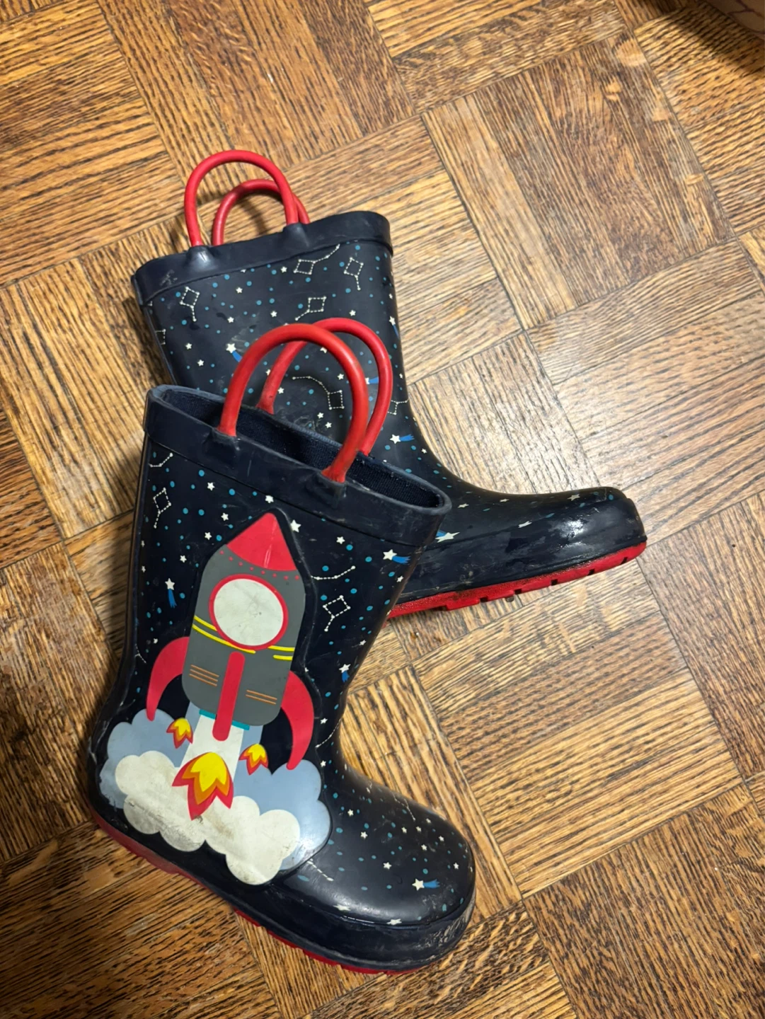 Spring/rain jackets/pants (3T) and boots (5,6,7)