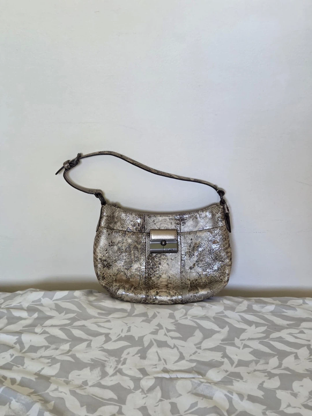 Coach Hobo Handbag - Snakeskin Pattern