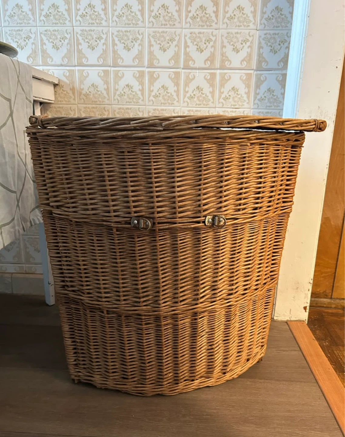 Wicker Storage Basket with Lid