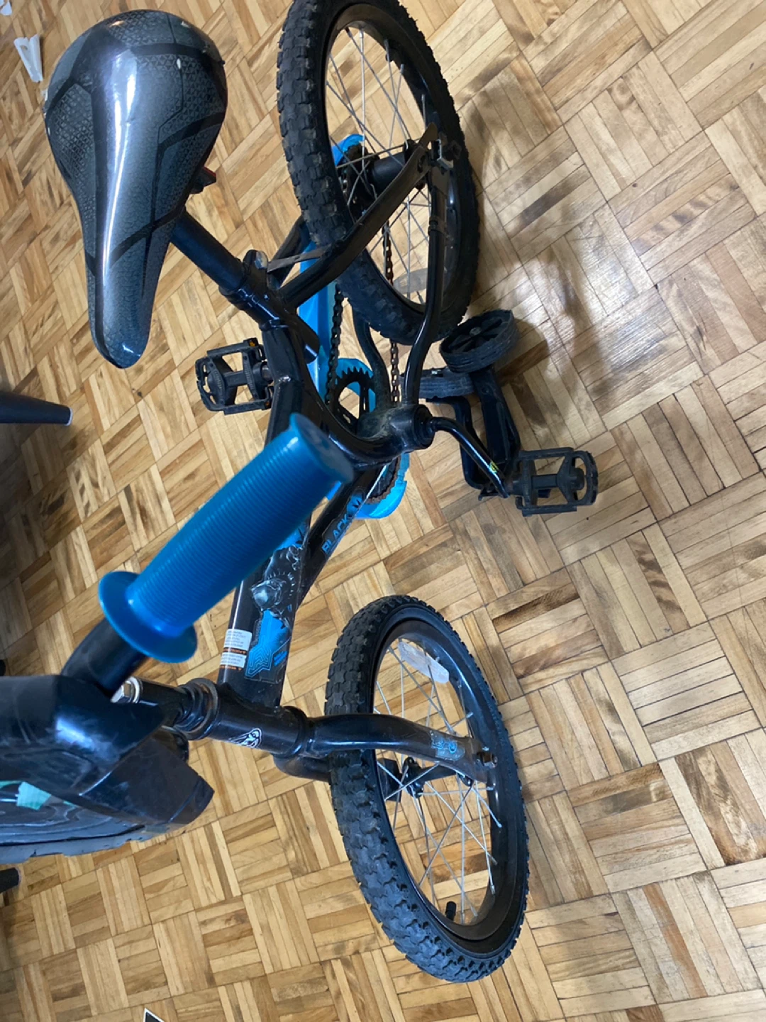 Black Bicycle with Blue Chain Guard - photo 2