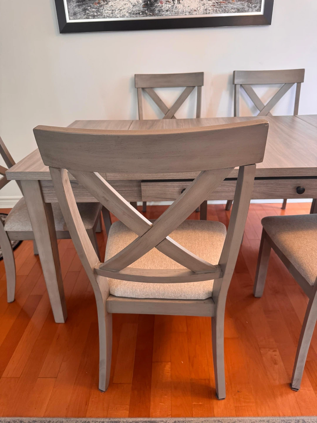 Ashley Dining Set (6 Chairs) – Modern Wood Finish - photo 2