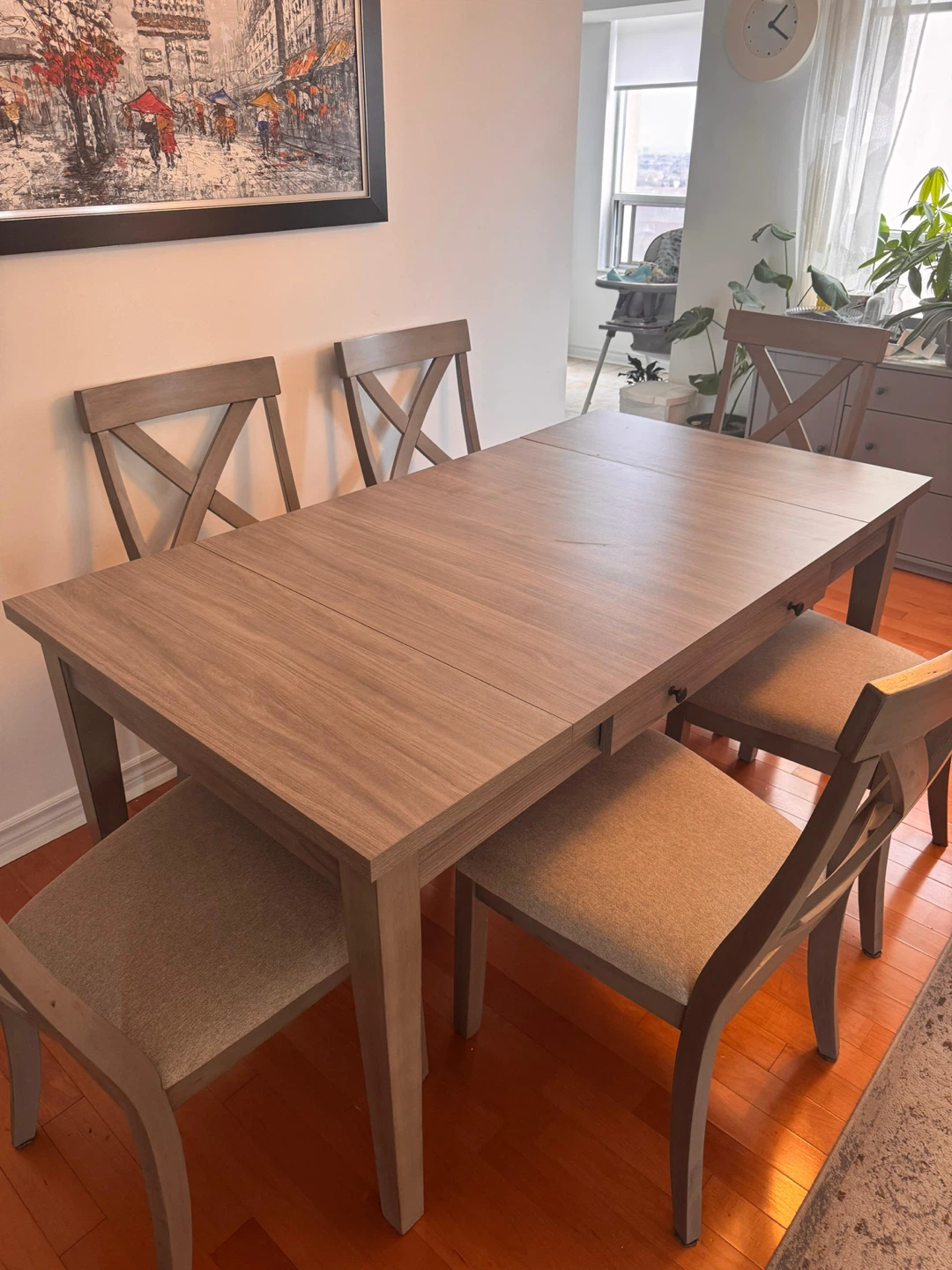 Ashley Dining Set (6 Chairs) – Modern Wood Finish