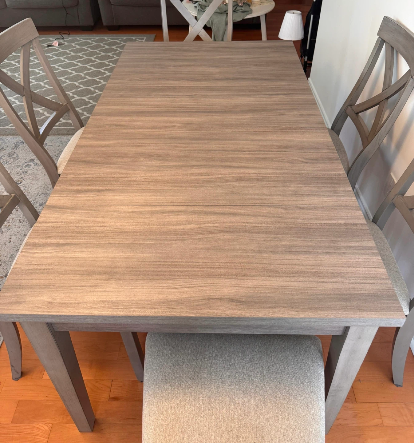 Ashley Dining Set (6 Chairs) – Modern Wood Finish - photo 5