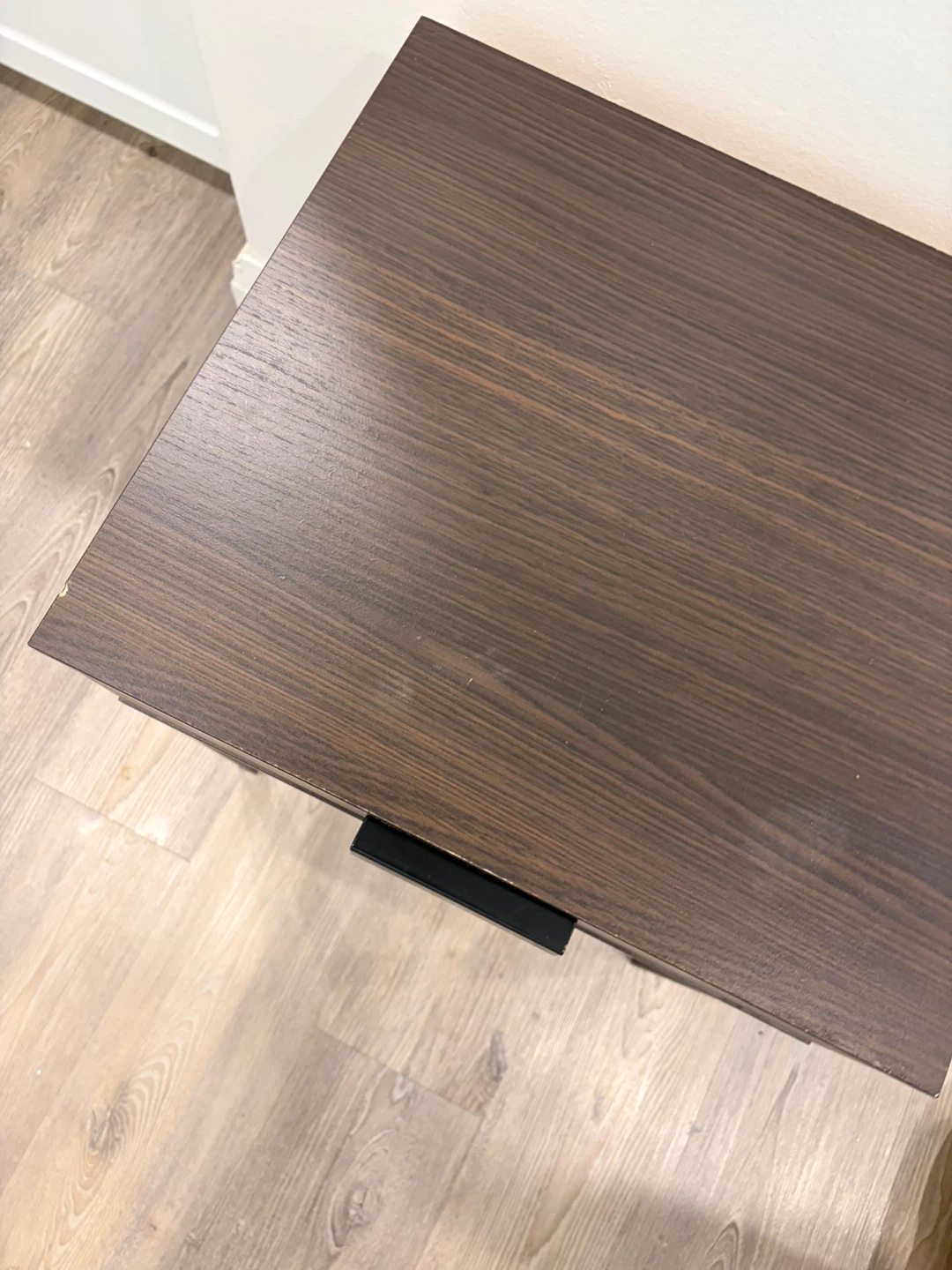 Dark Brown Nightstand with Drawer and Shelf 🌱 - photo 4