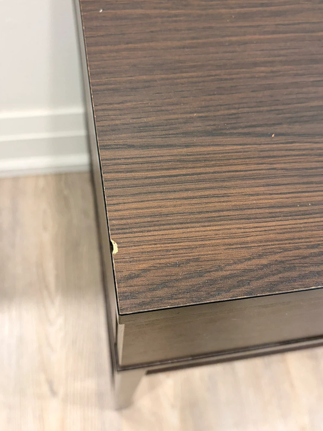 Dark Brown Nightstand with Drawer and Shelf 🌱 - photo 5