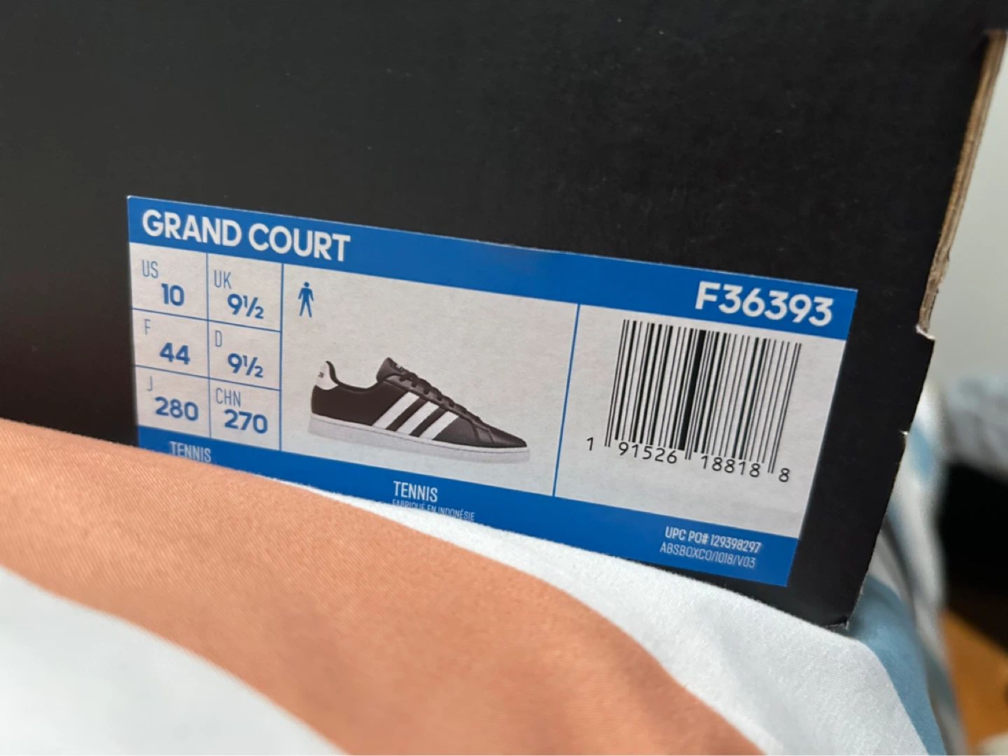 Adidas Grand Court Shoes - Black/White - Size 10 - photo 3