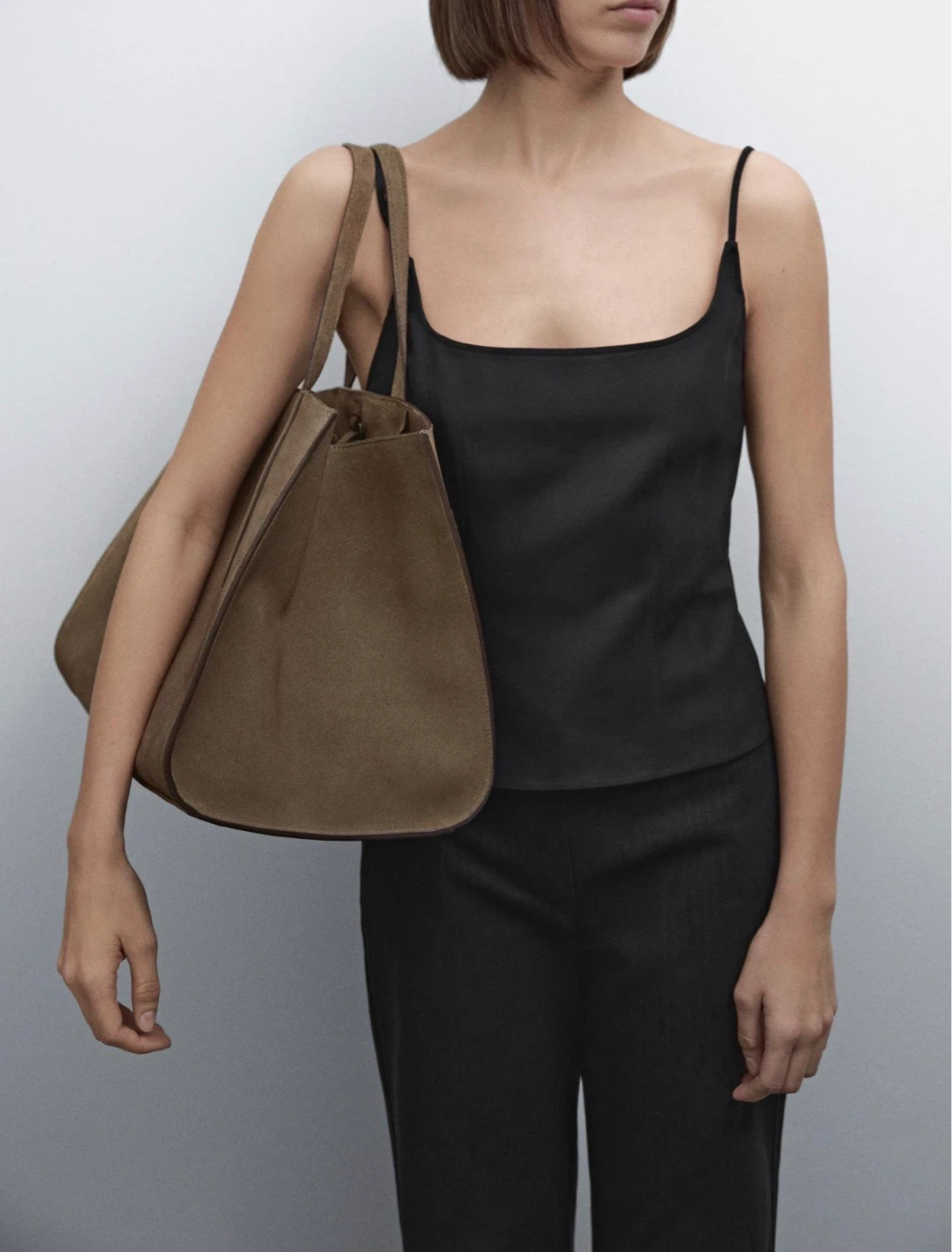 Massimo Dutti Suede Maxi Tote Bag new with tags - photo 3