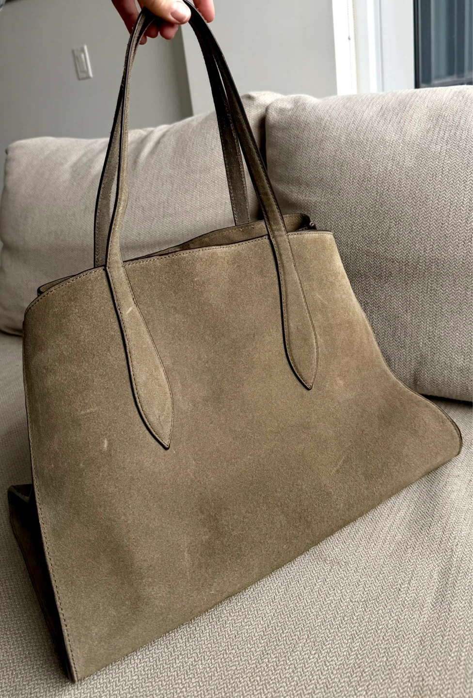 Massimo Dutti Suede Maxi Tote Bag new with tags