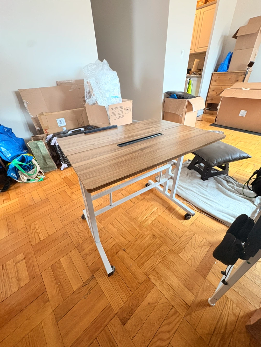 Sogesfurniture Height Adjustable Sit Stand Desk Workstation - photo 3
