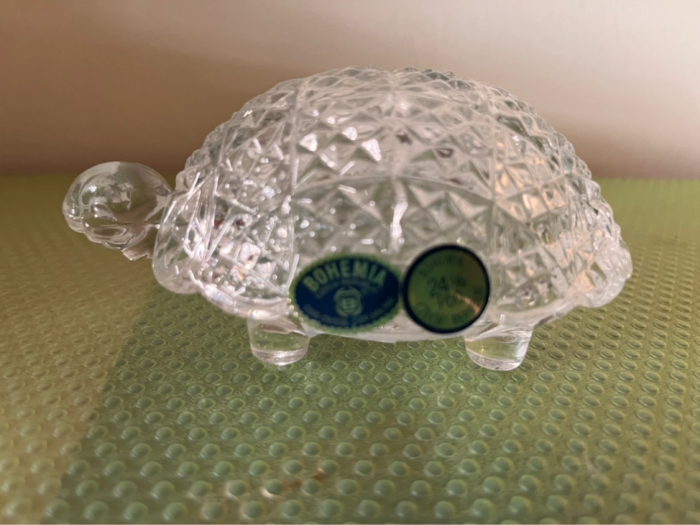 NEW Bohemia Crystal Turtle Dish