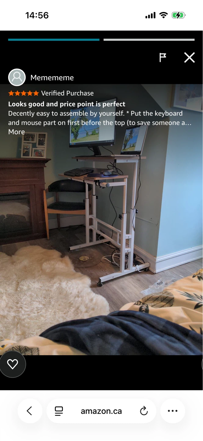 Sogesfurniture Height Adjustable Sit Stand Desk Workstation - photo 5