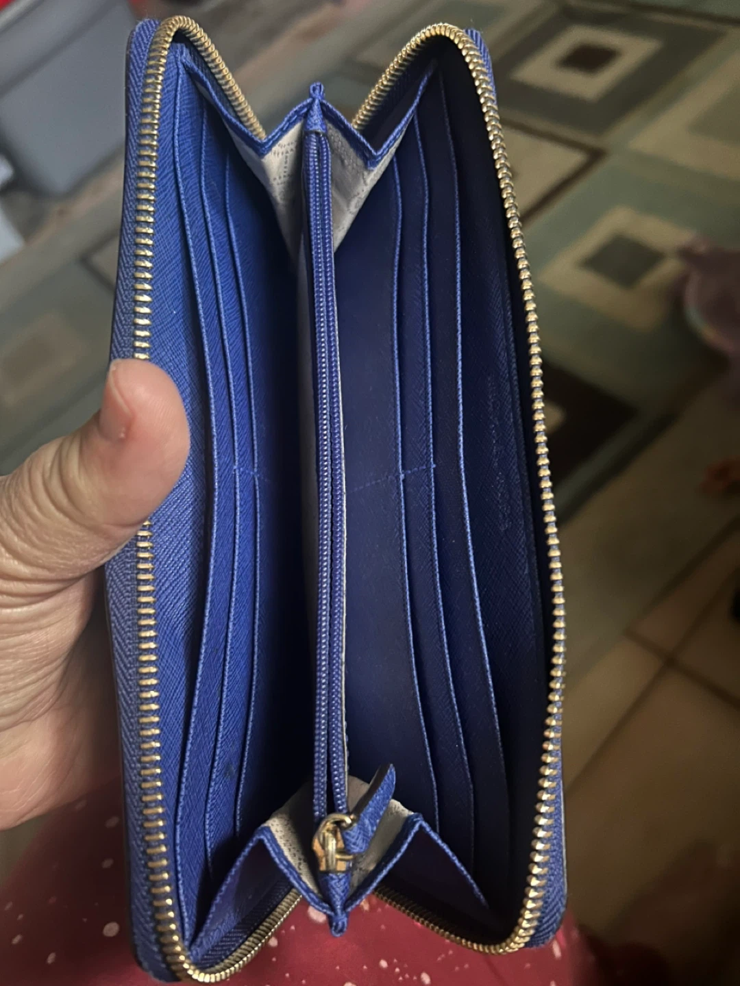Michael Kors Blue Leather Zip-Around Wallet - photo 2