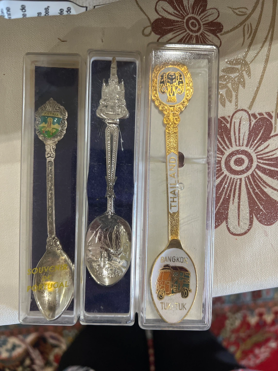 Souvenir Spoons - Fatima, Portugal, Bangkok, Thailand