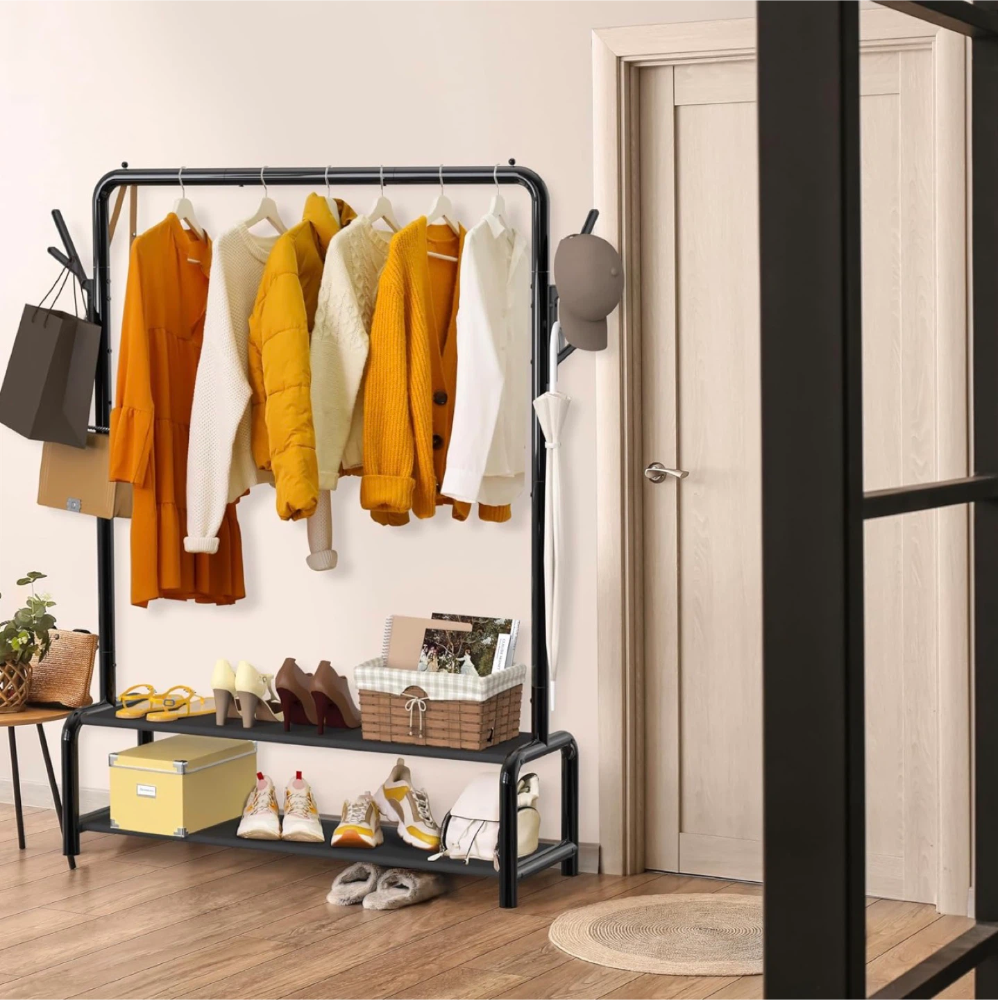 Simple Houseware 52-Inch Garment Rack, Black - BN - photo 2