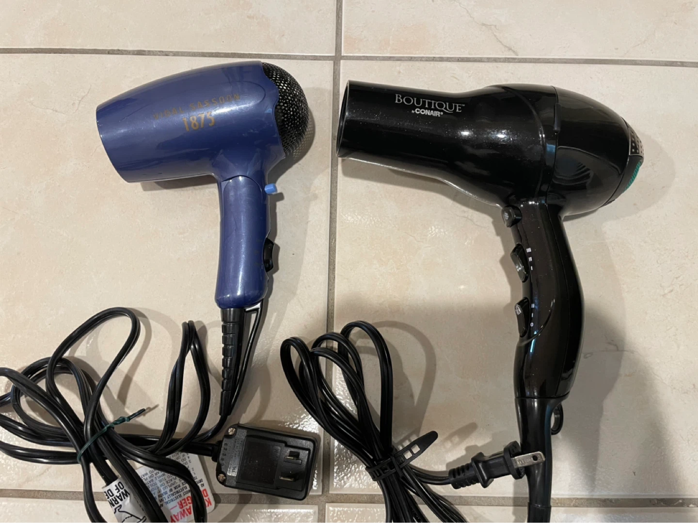 BOUTIQUE by CONAIR / VIDAL SASSOON 1875 hair dryer $15 each