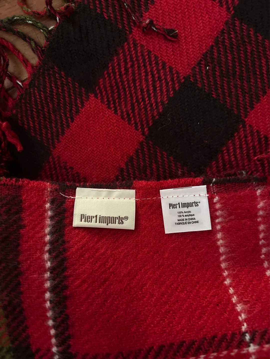 Pier 1 Imports Reversible Plaid Throw Blanket - photo 2