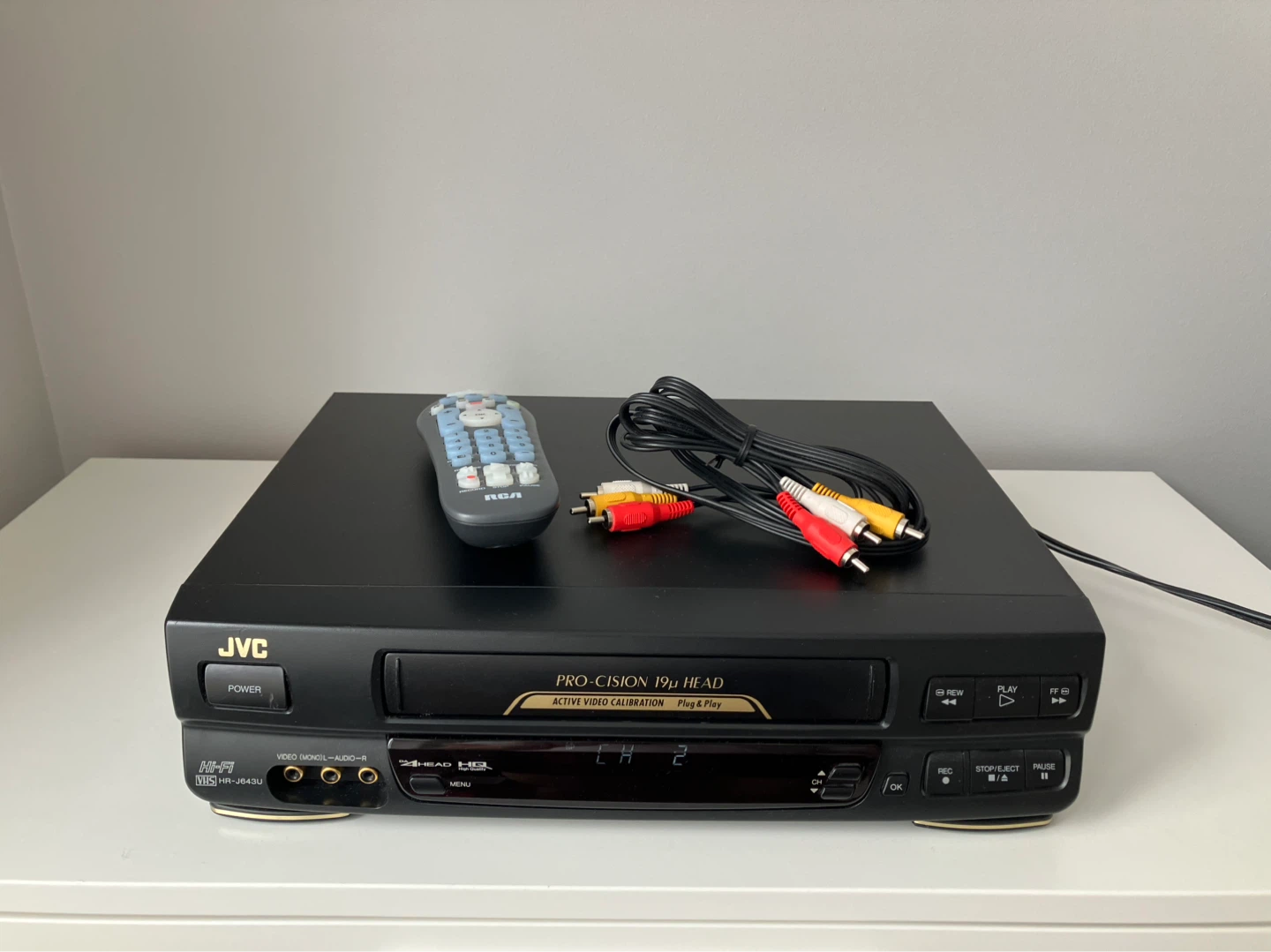 JVC Hi-fi VCR with remote + cables tested & working!