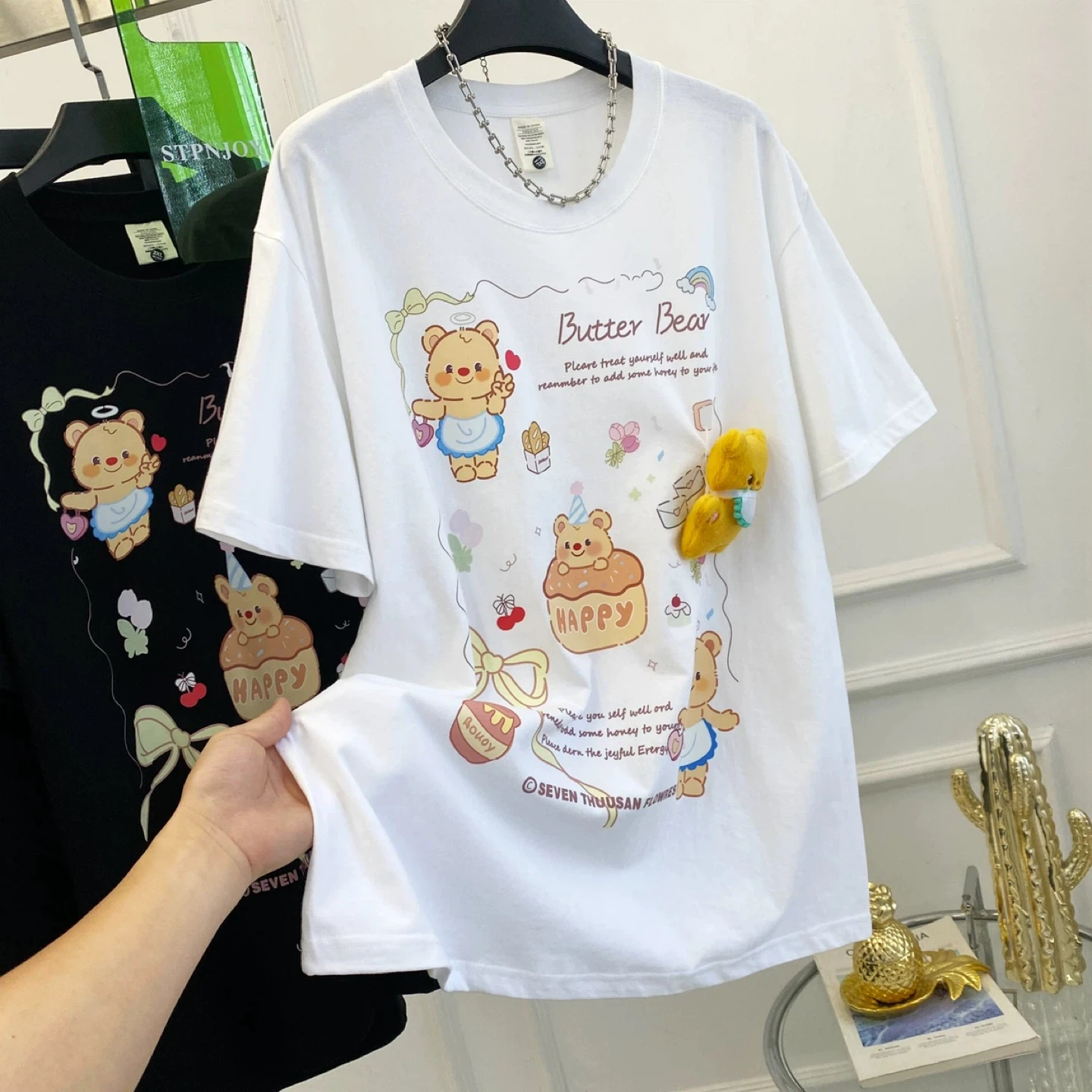 Butter Bear Graphic oversized T-Shirt - photo 4