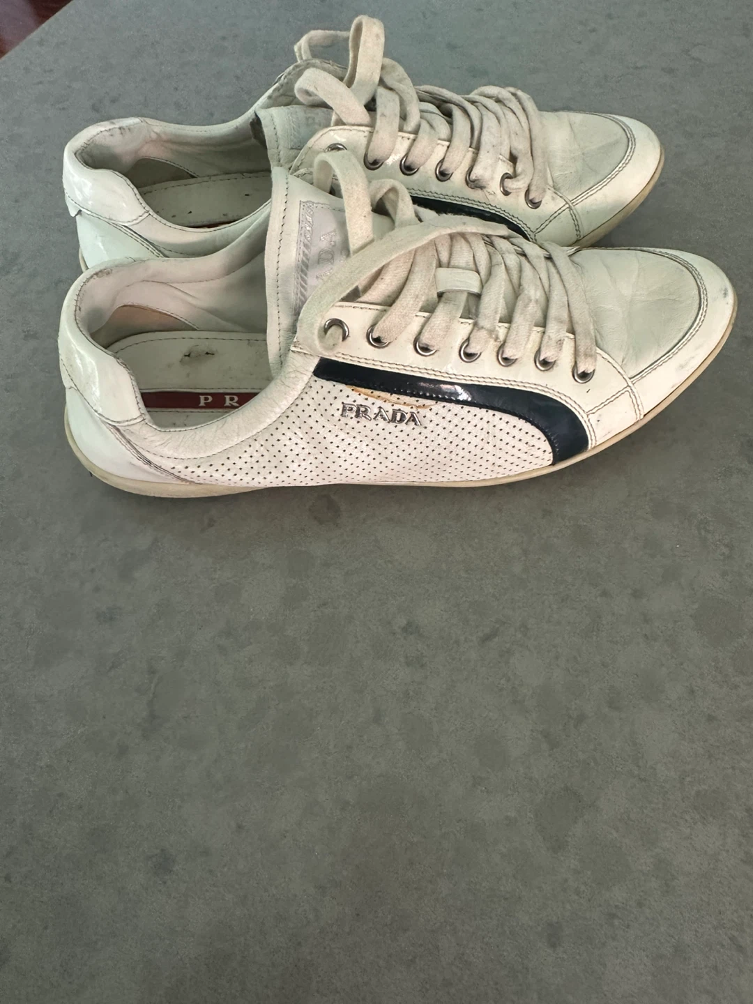 Prada White Leather Sneakers - photo 2