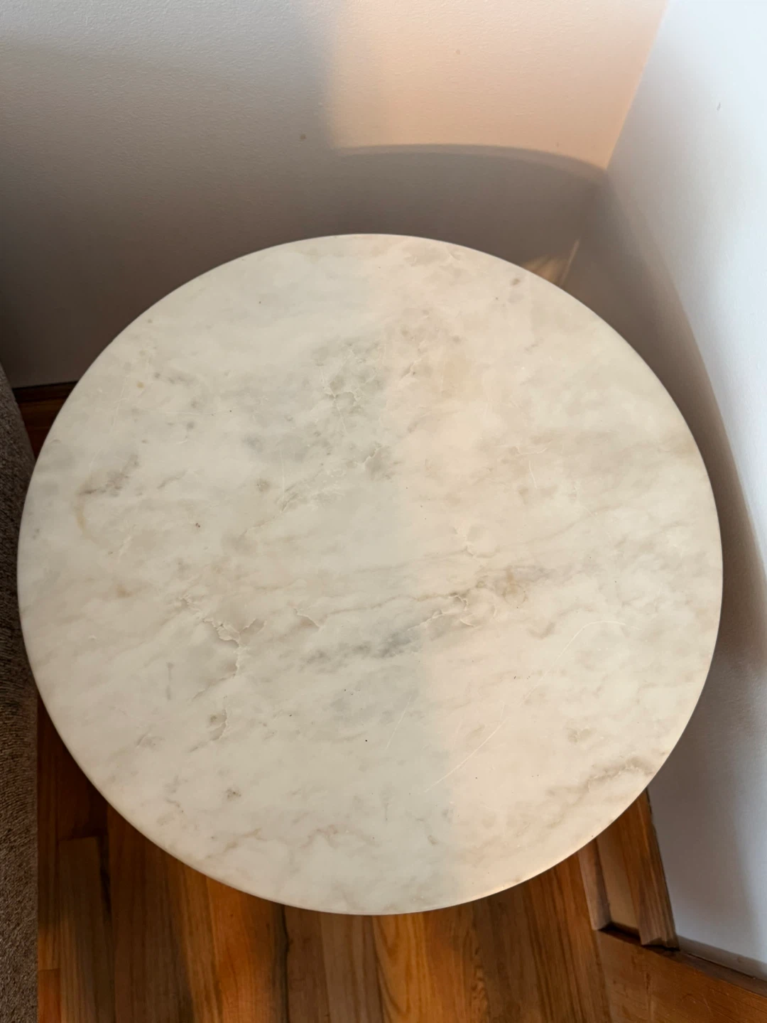 Marble Top Round Table Gold - Threshold - photo 2