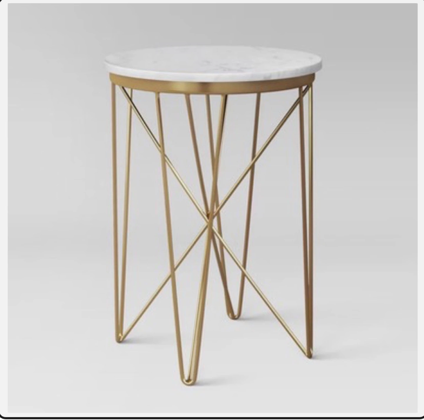Marble Top Round Table Gold - Threshold - photo 5