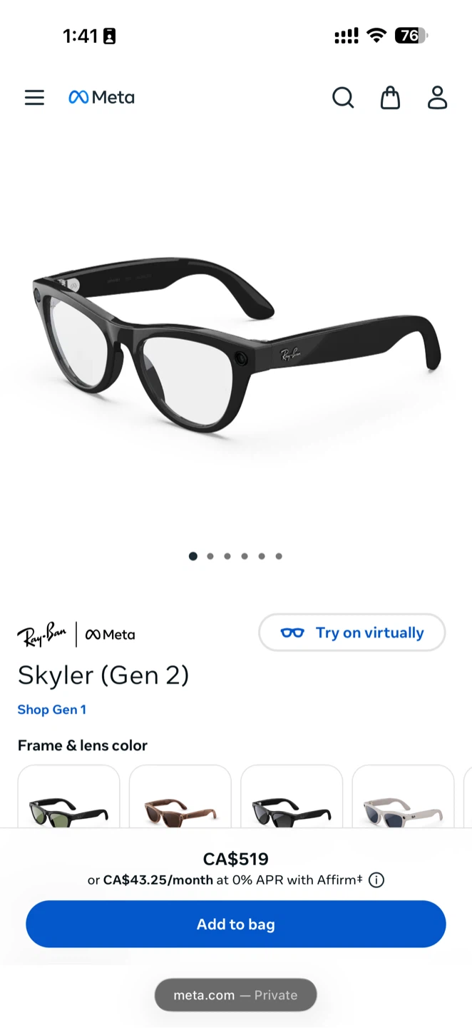 Ray-Ban Meta Skyler (Gen 2) Smart Glasses - photo 5