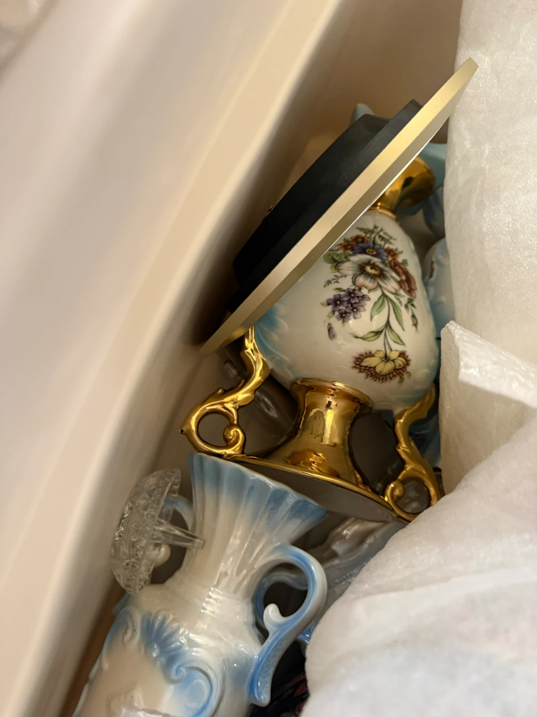 Decorative Ceramic Vase & Clock Set
