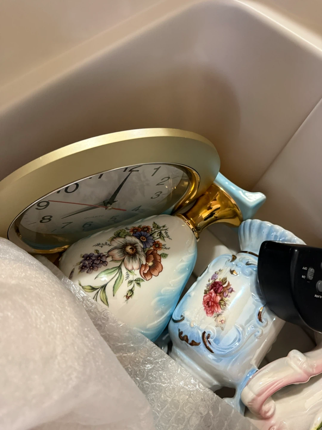 Decorative Ceramic Vase & Clock Set - photo 3