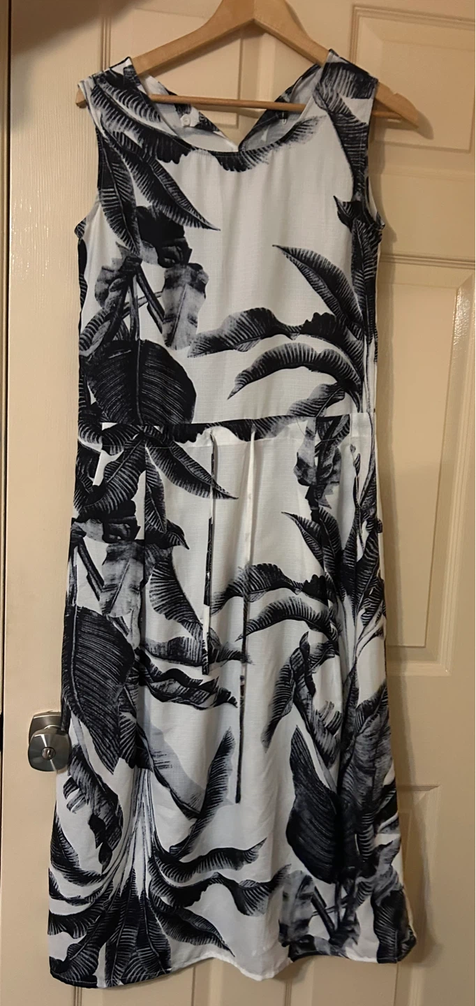Women's Tropical Print Dress with Cardigan - photo 4