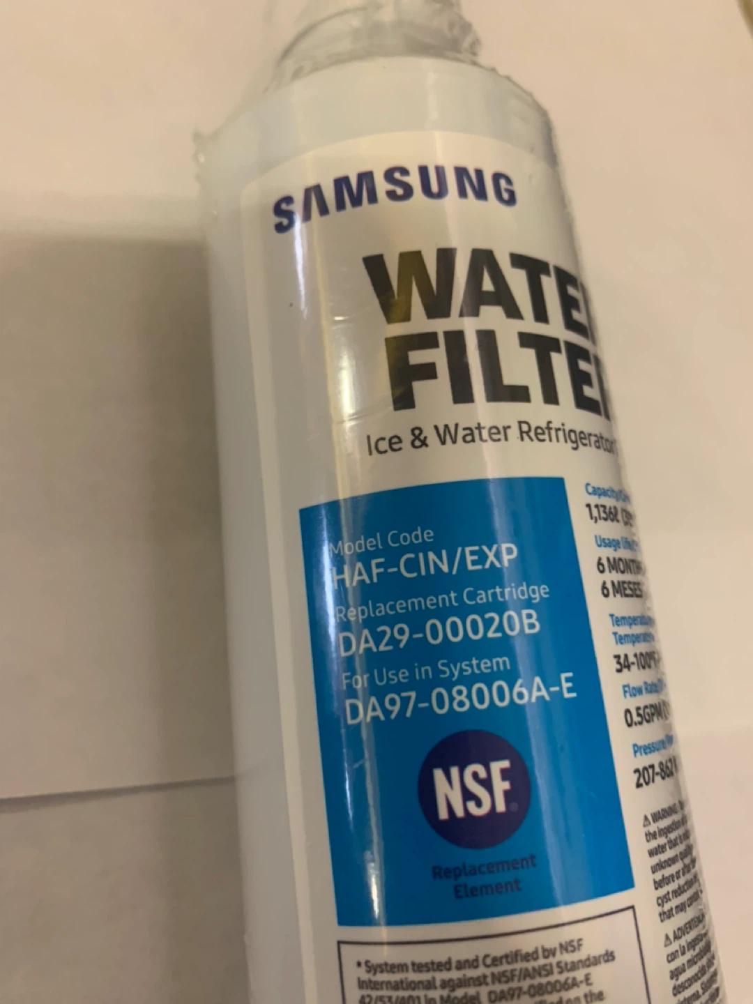 Samsung Water Filter HAF-CIN/EXP DA97-08006A-E - photo 3