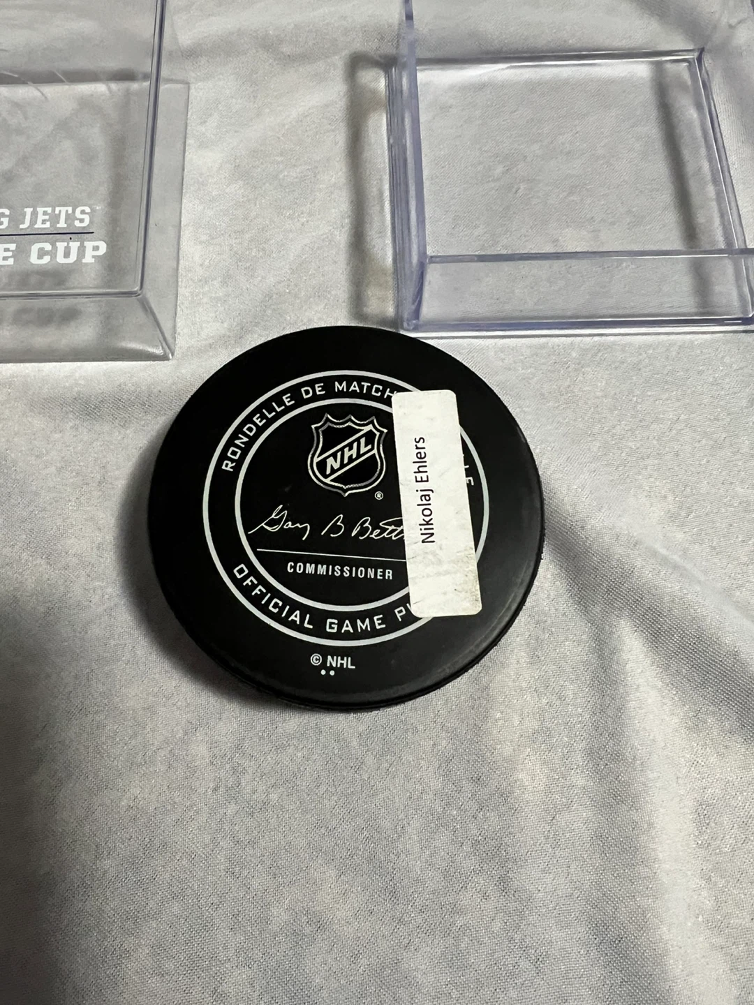 Signed Winnipeg Jets Hockey Puck - photo 4