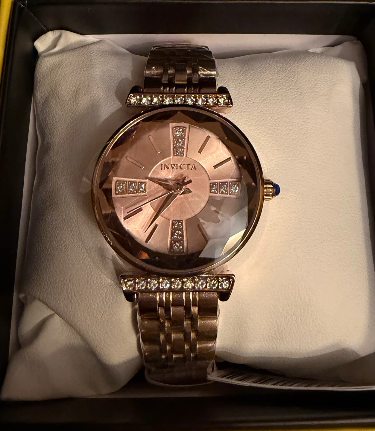 Invicta Women's Rose Gold Tone Crystal Watch