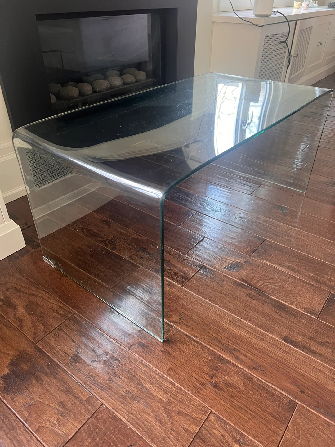 Curved Glass Coffee Table