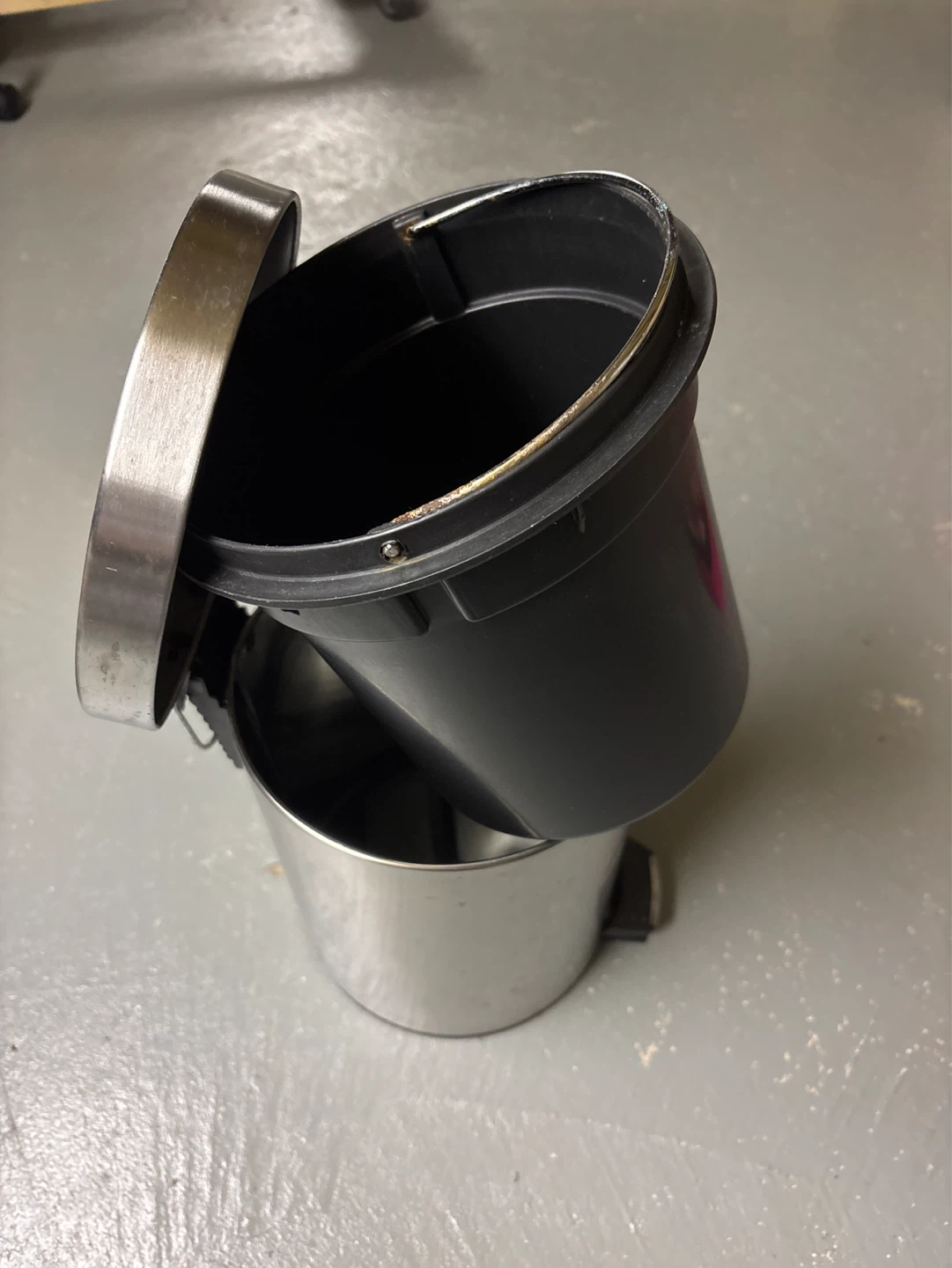 Brushed Stainless Steel Step Can - photo 2
