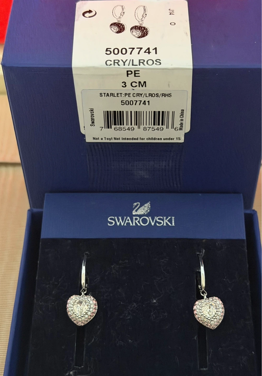 Swarovski Starlet Heart Earrings