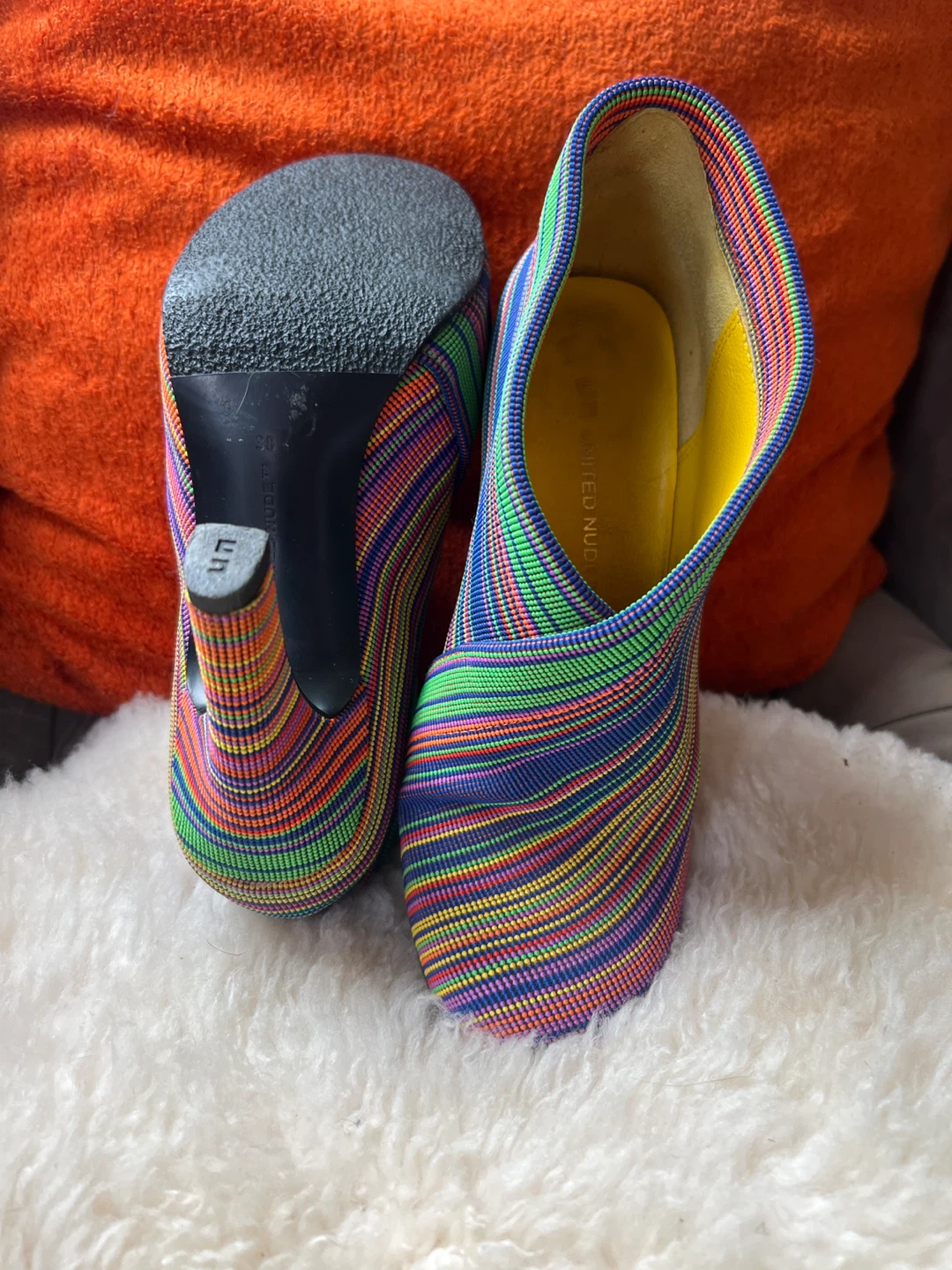United Nude Rainbow Stripe Ankle Boots Size 39 - photo 2