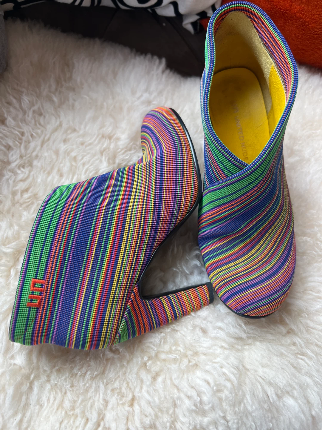 United Nude Rainbow Stripe Ankle Boots Size 39
