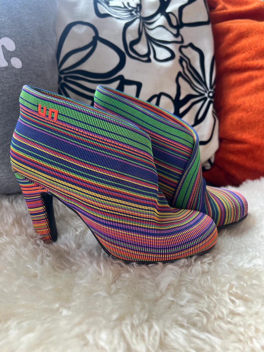 United Nude Rainbow Stripe Ankle Boots Size 39 - photo 3