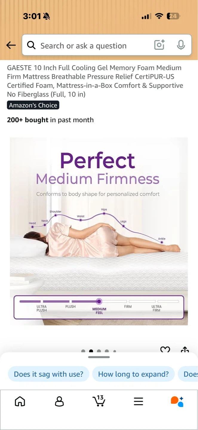 14 Inch Full Size Metal Bed Frame and Mattress - photo 2