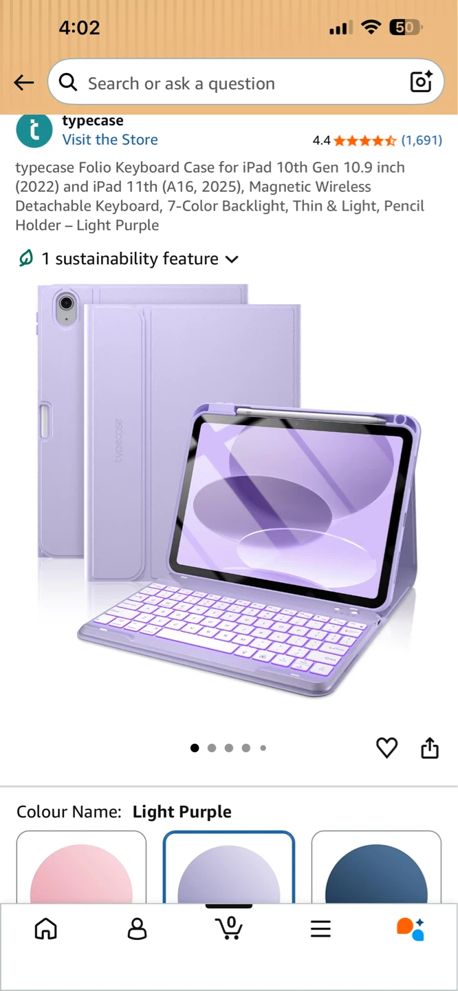 BNIB Typecase Folio Keyboard Case for iPad 10th Gen