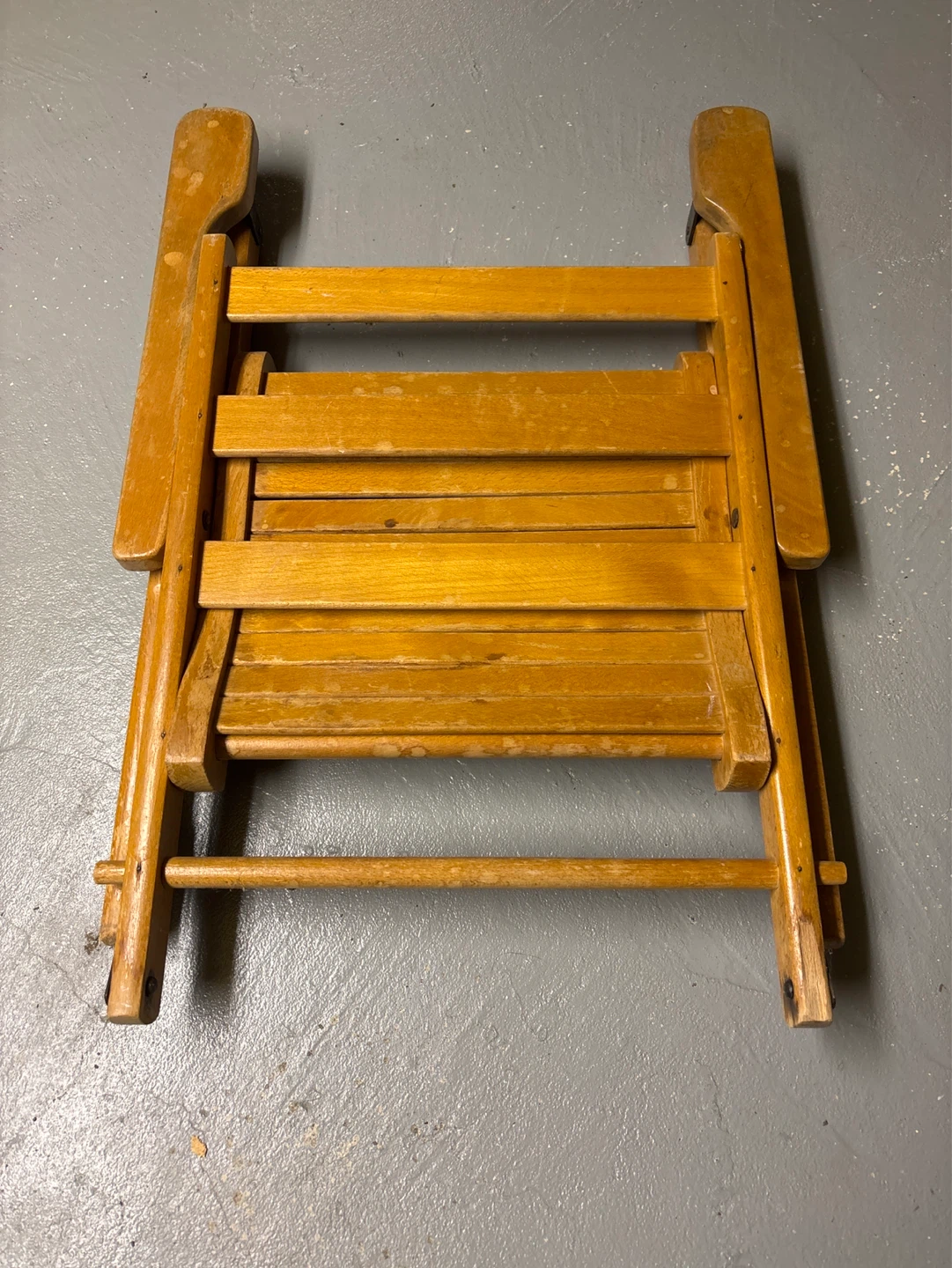Vintage Wooden Folding Childs Chair - photo 2