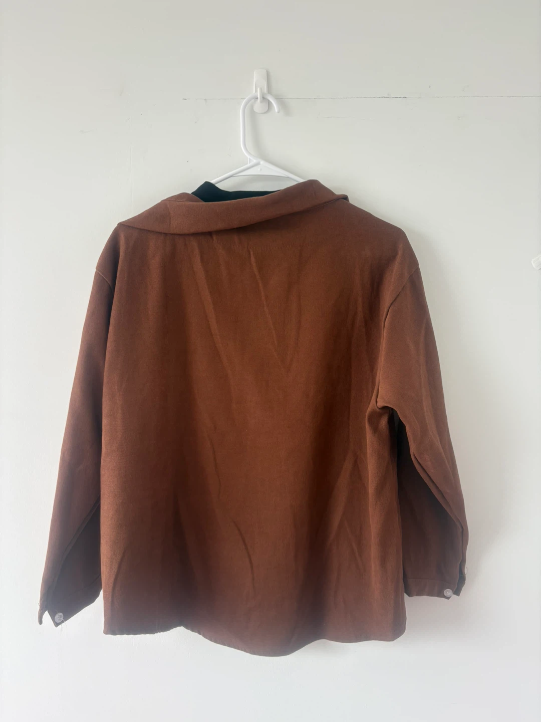 Brown Corduroy Overshirt with Black Mock Neck Top - photo 2