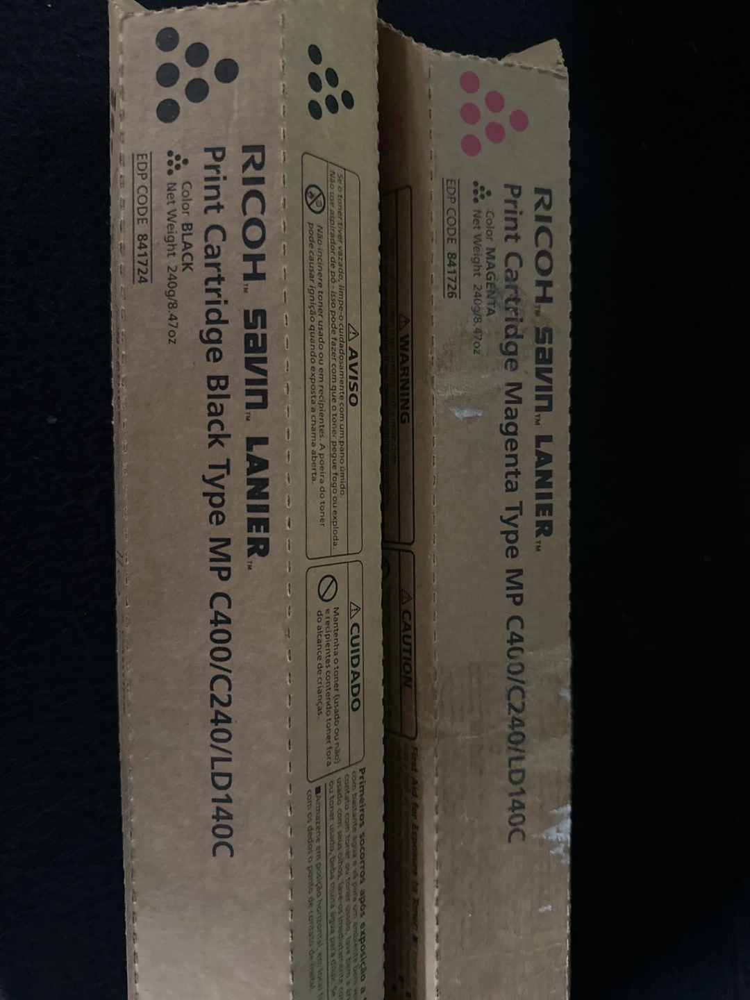 Ricoh Savin Lanier Toner Cartridges - Black & Magenta - photo 4