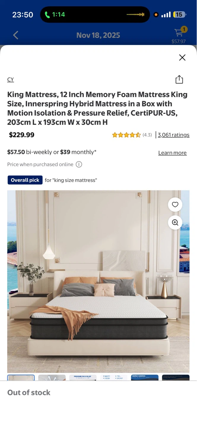 King Size Mattress – Clean & Comfortable – Gently Used - photo 4