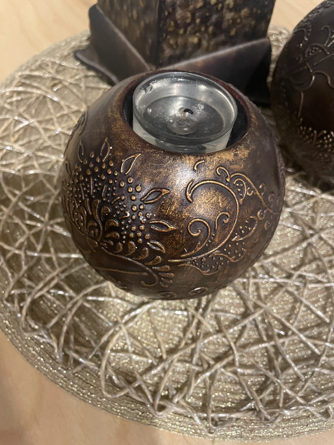 3 piece Candle Holder with Vase and Tealight Holder Set - photo 4