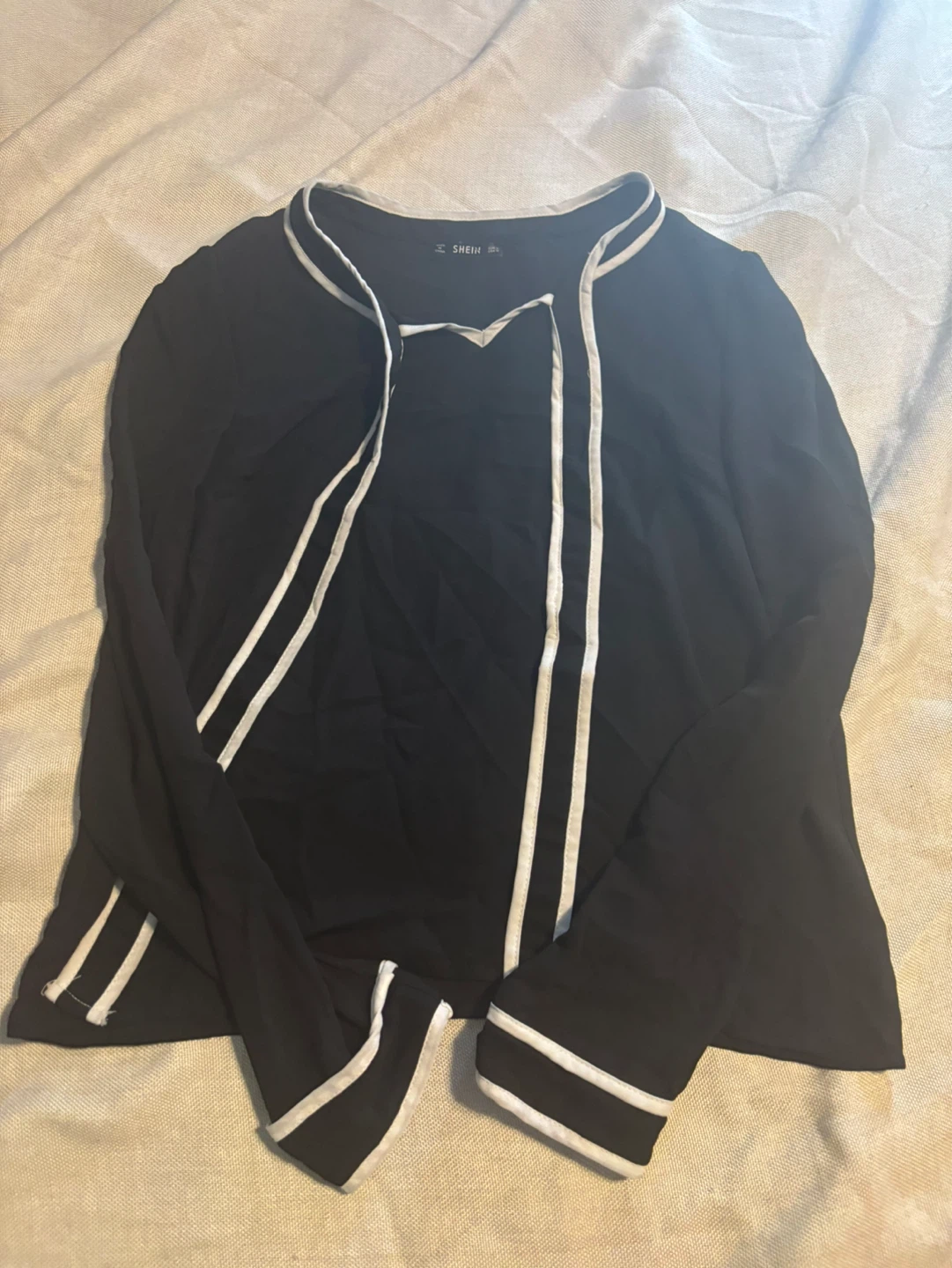 SHEIN Black Long Sleeve Top - Size M