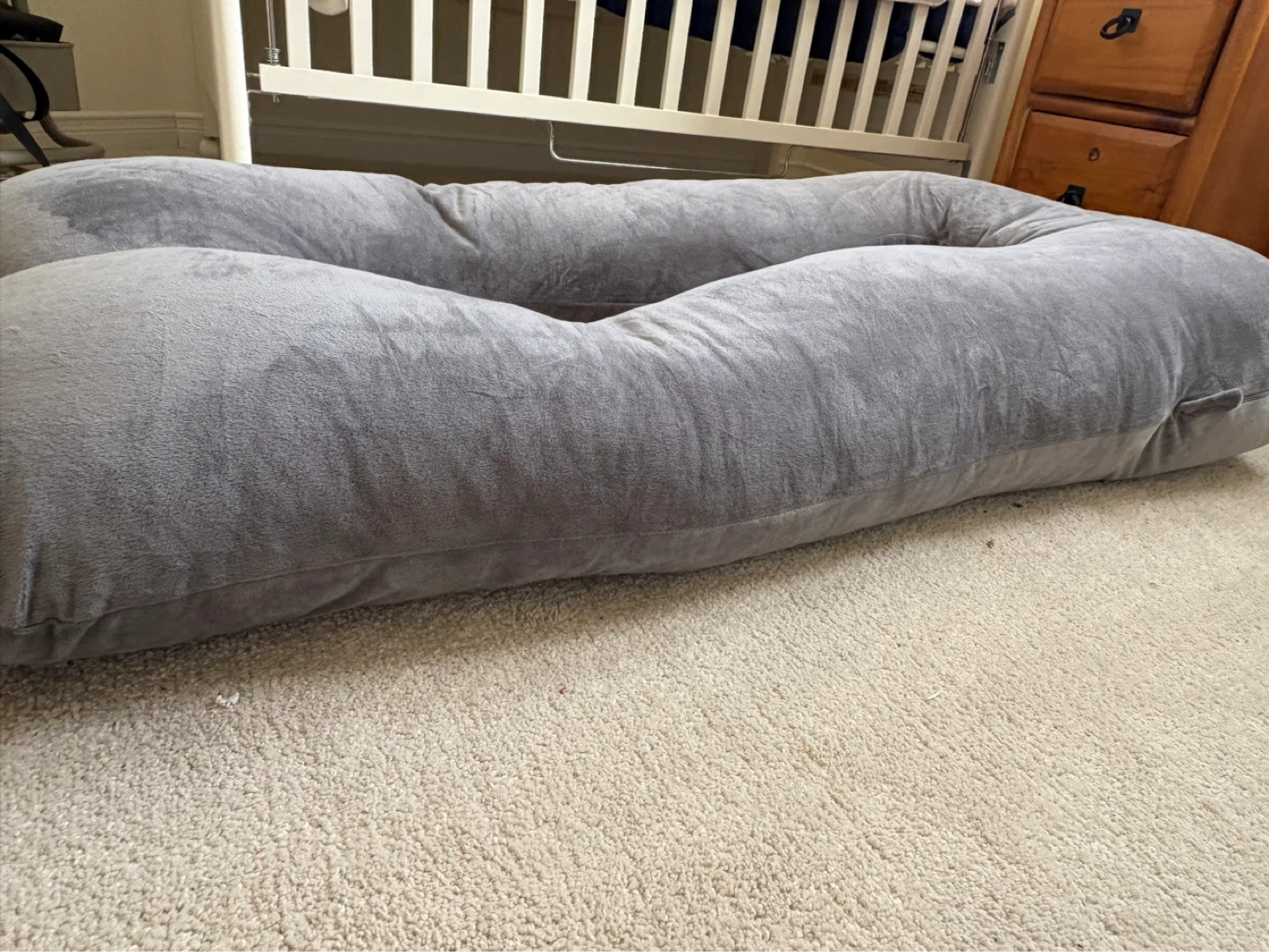Grey U-Shaped Maternity Pillow - photo 2