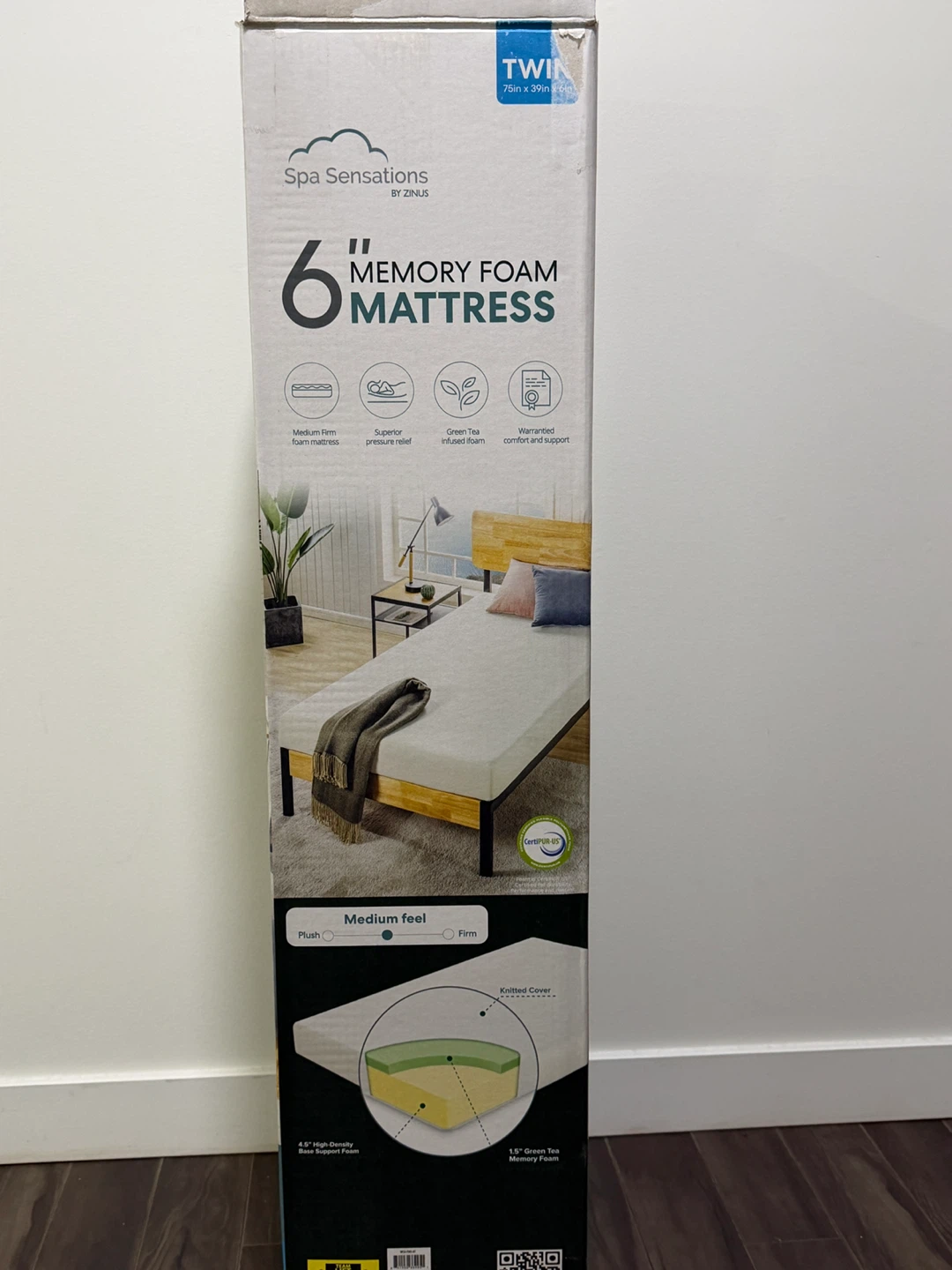 Moving sale - Spa Sensations 6" Memory Foam Mattress - Twin - photo 2